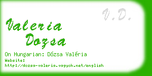 valeria dozsa business card