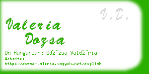 valeria dozsa business card